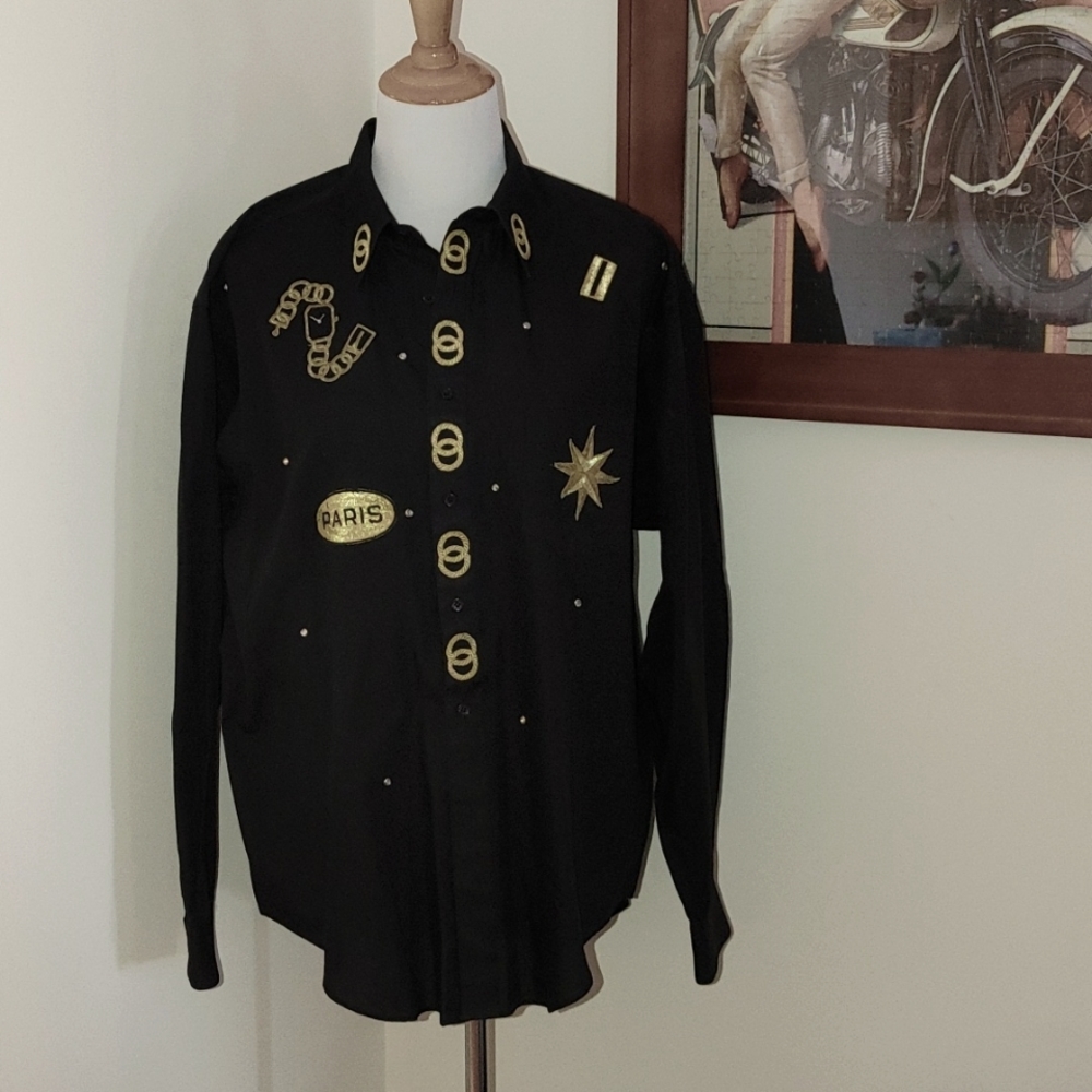 Ultimate Prints button down bling shirt